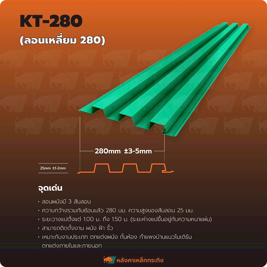 KT-280 (ลอนเหลี่ยม 280)